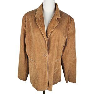 Vintage Denim & Co. Corduroy Blazer Jacket XL Tan Car Chore Coat
